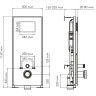 Система инсталляции для унитазов WASSERKRAFT ABENS 20TLT.010.ME.BL.PB01